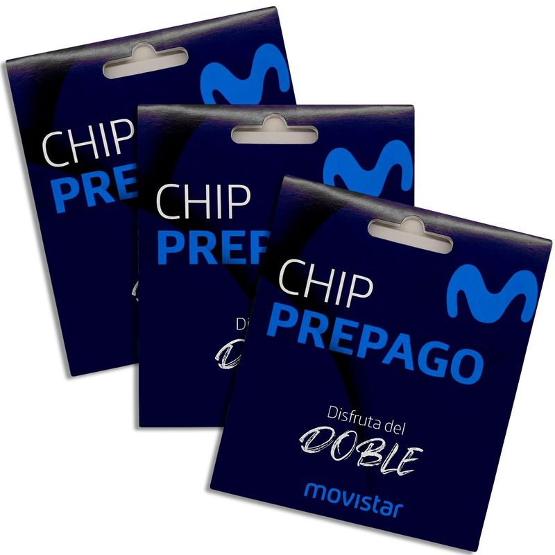 MOVISTAR - Chip De Línea Movistar 4GB + 400 Min Pack X100 Kit Mayorista