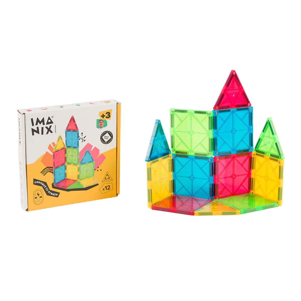 BRAINTOYS - Imanix 12 piezas magnéticas