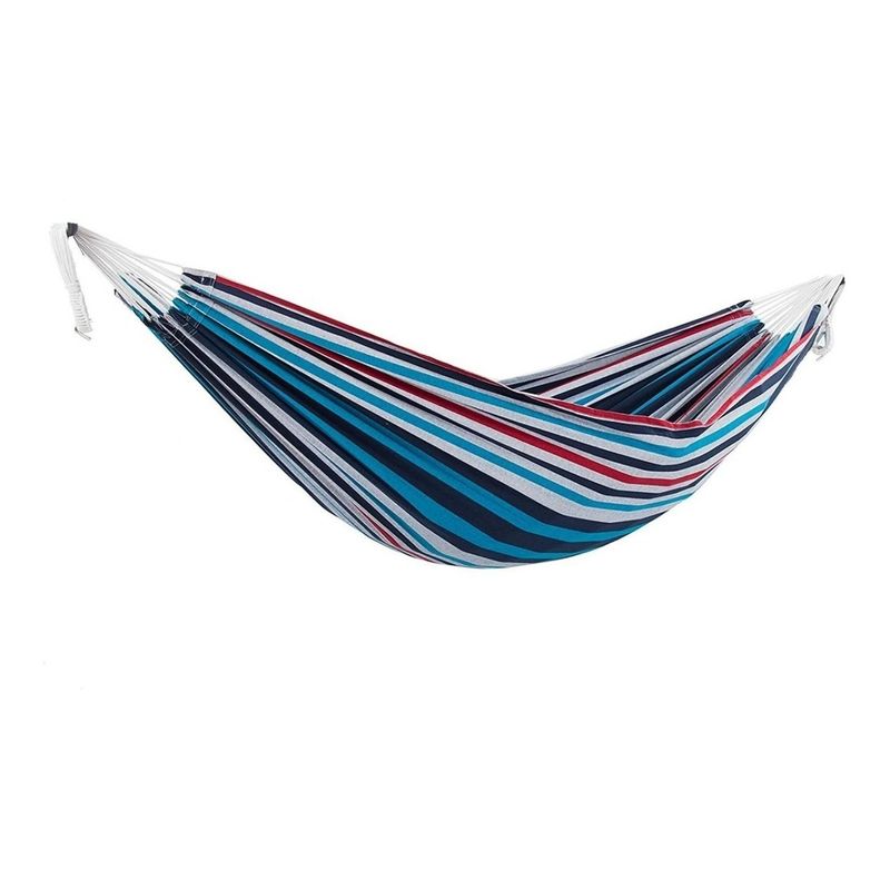 CRUSEC - Hamaca Azul 190 Cm X 80 Cm Camping Jardin Casa Con Bolso