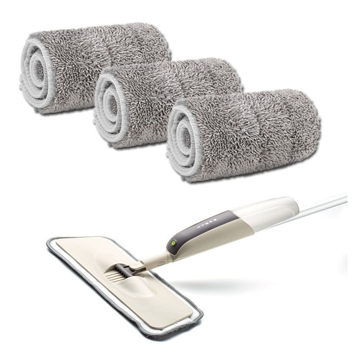 CRUSEC - Pack 2 Repuesto Para Mopa Limpiador Rociador Gris