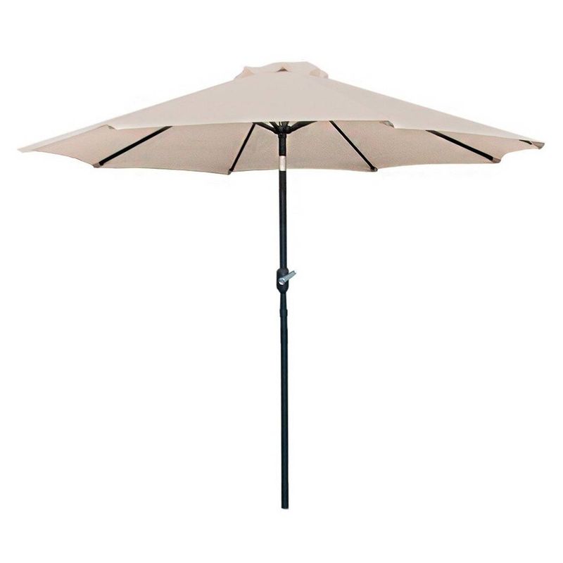 JARDIMEX - Quitasol 27m plegable altura ajustable playa beige