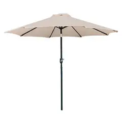 JARDIMEX - Quitasol 27m plegable altura ajustable playa beige