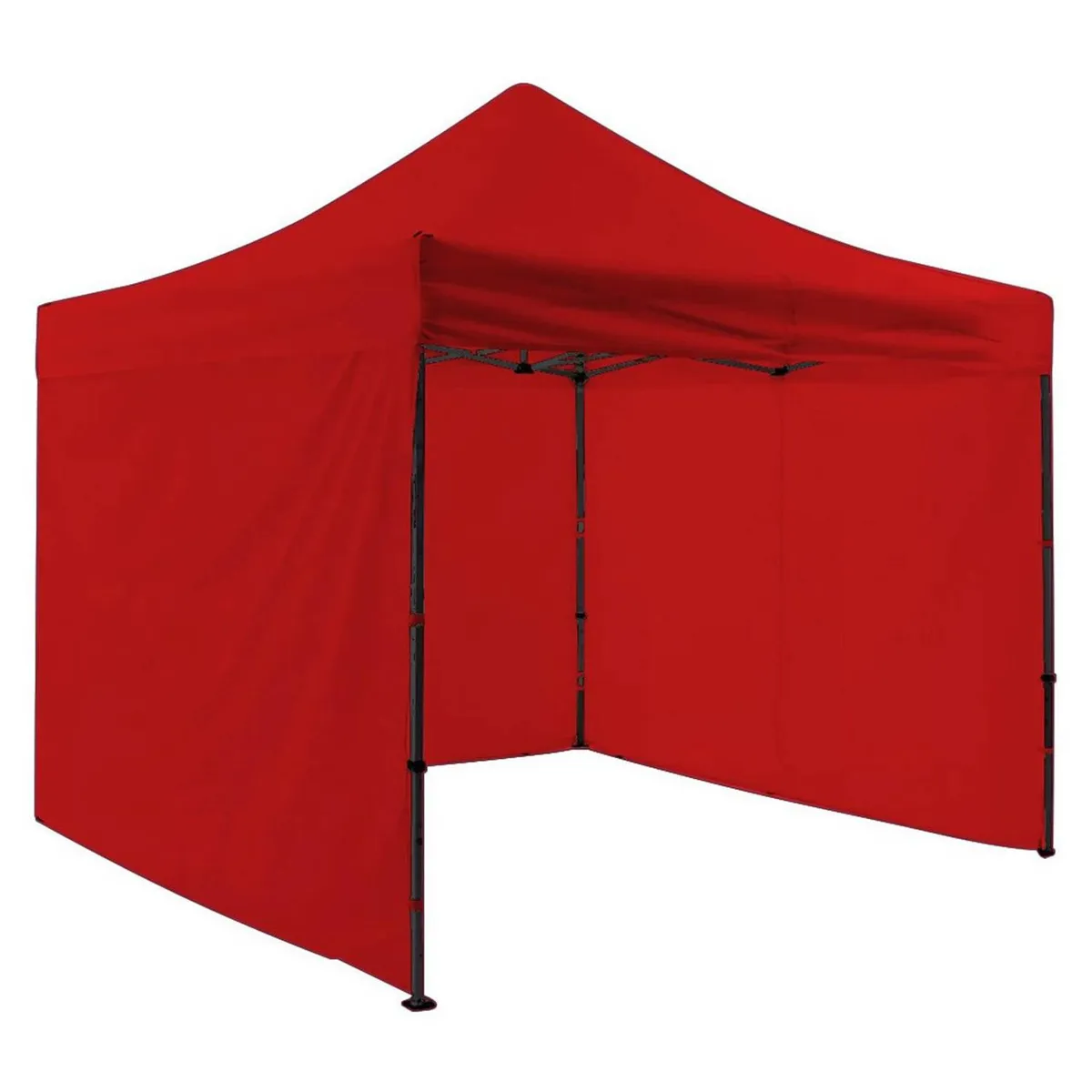 JARDIMEX - Toldo Plegable Jardimex 3x3 Paredes Antilluvia Proteccion UV Rojo
