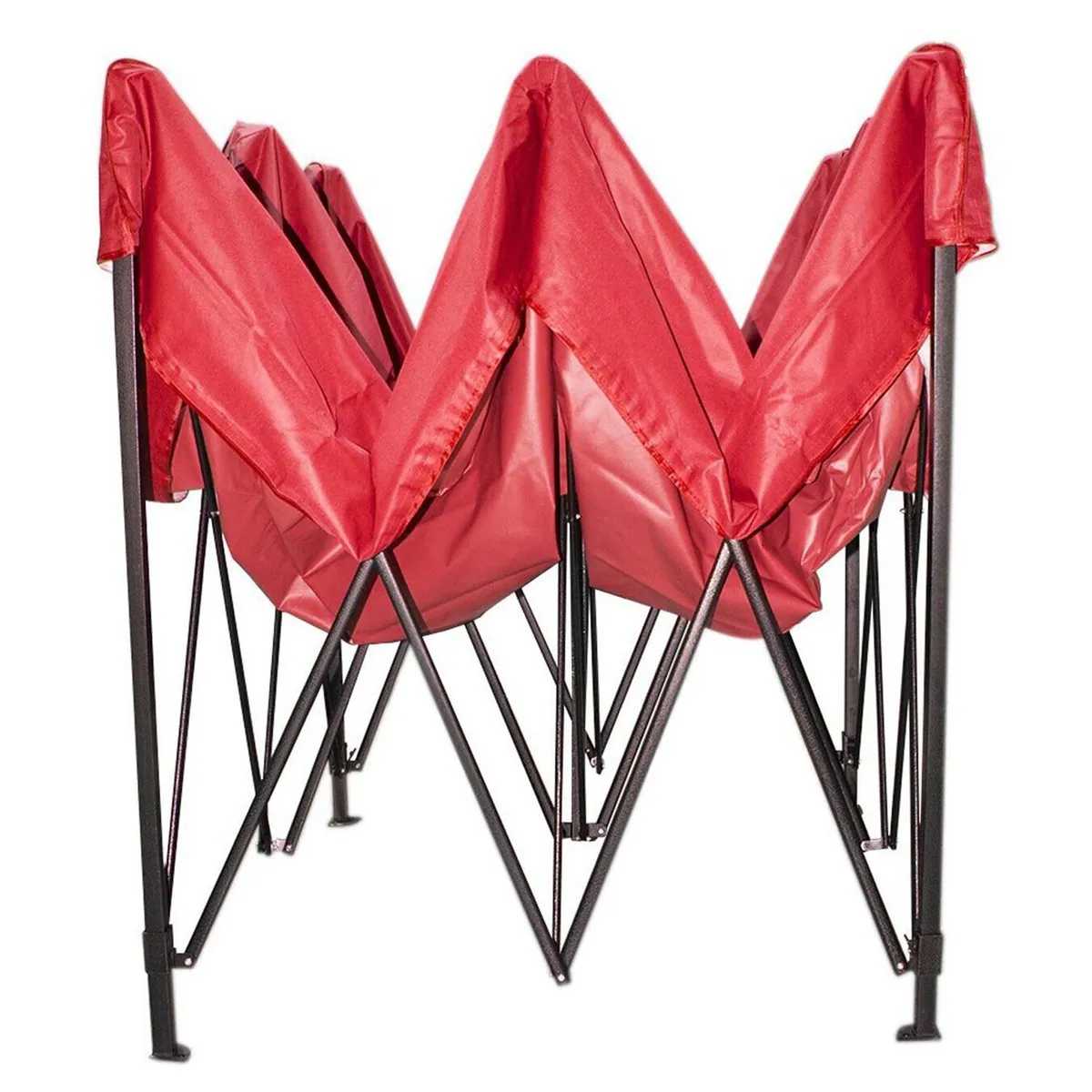 JARDIMEX - Toldo Plegable Jardimex 3x3 Paredes Antilluvia Proteccion UV Rojo