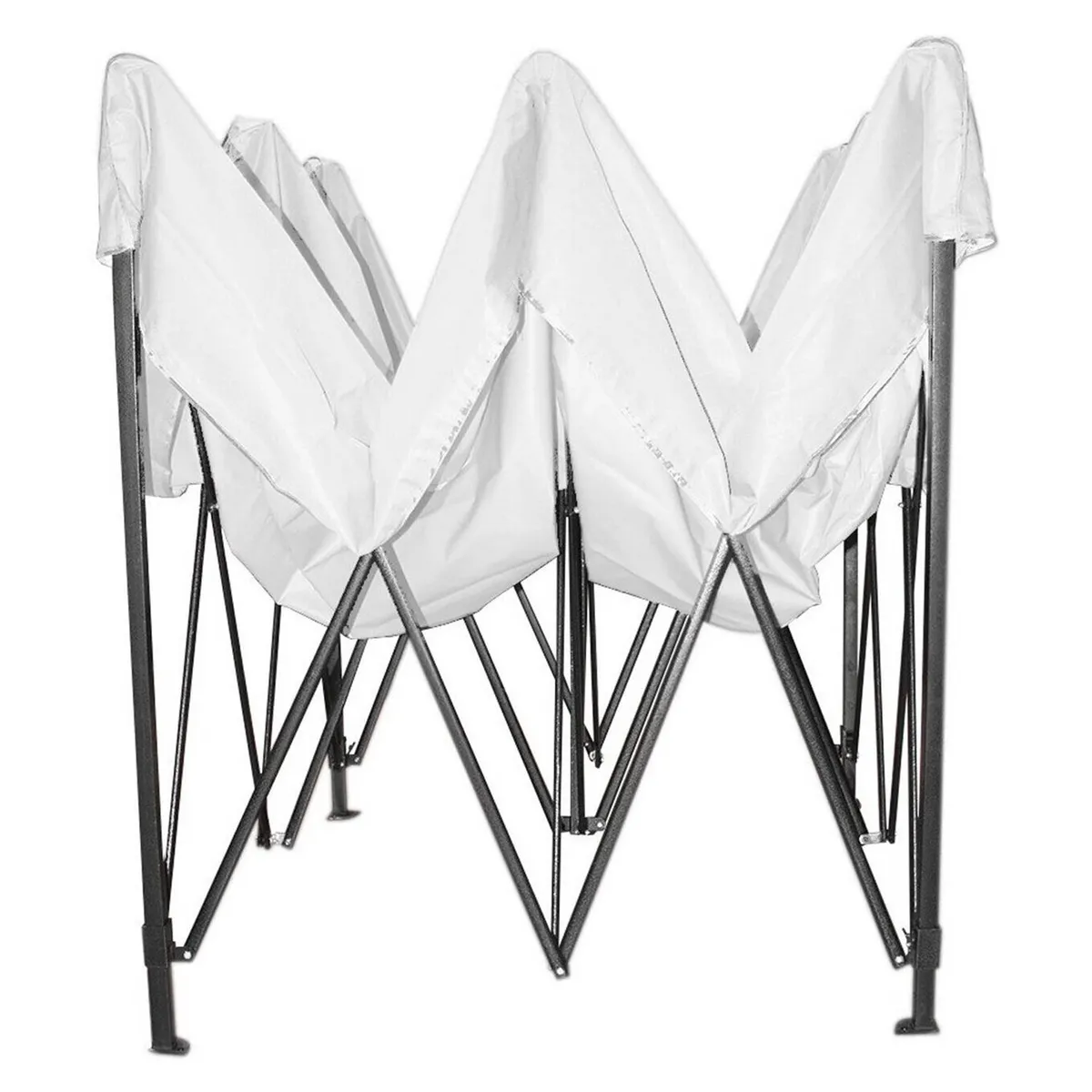 JARDIMEX - Toldo Plegable Jardimex 3x3 Paredes Antilluvia Proteccion UV Blanco