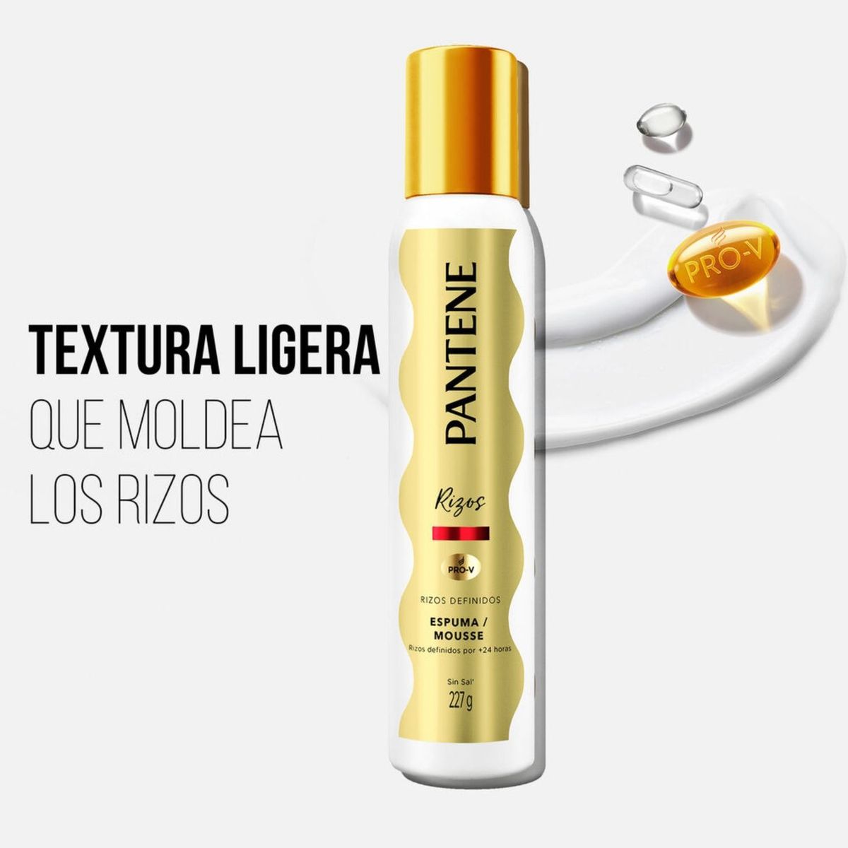 PANTENE - Pack 3 Espuma Pantene Pro-V Rizos Definidos 227g