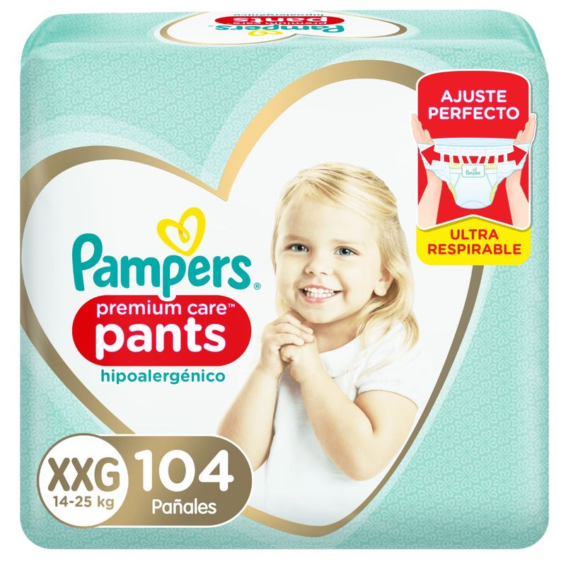 PAMPERS - Pañales Pampers Pants Premium Talla XXG 104 Un