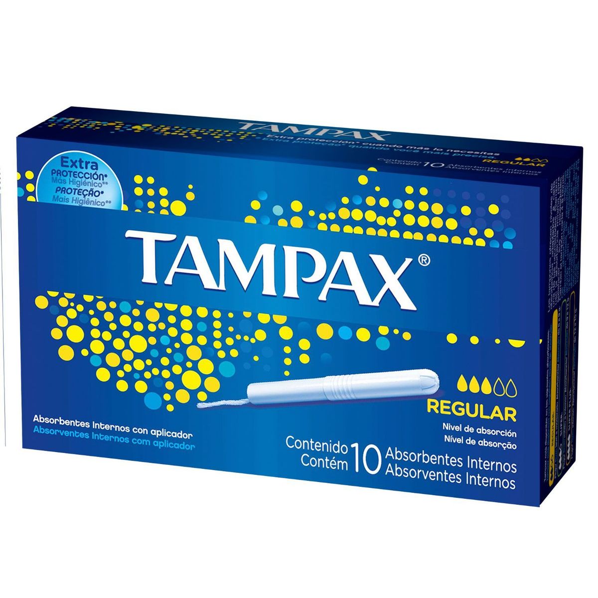 TAMPAX - Pack 6 Tampones Tampax Flujo Regular 10 un