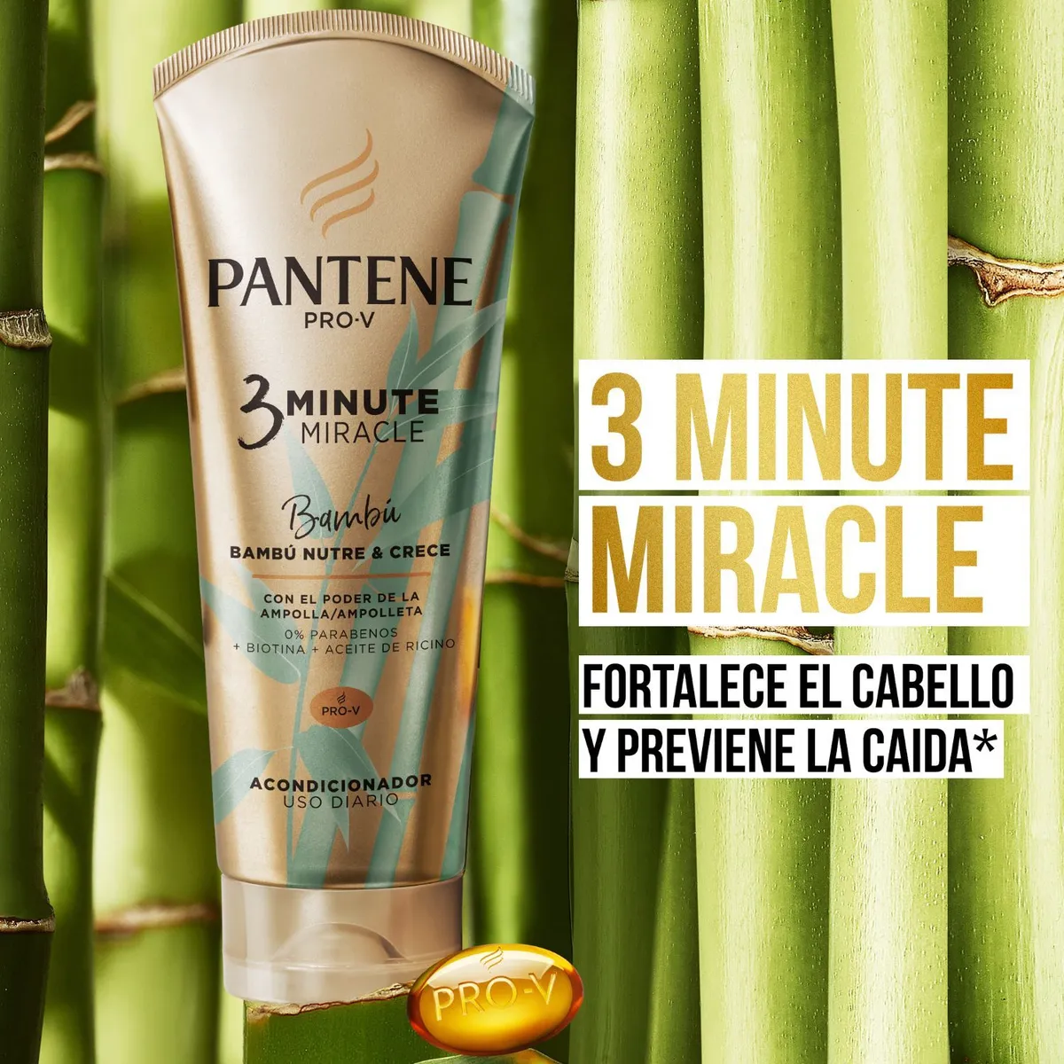 PANTENE - Pack 3 Acondicionador Pantene Pro-V 3 Minute Miracle 170ml
