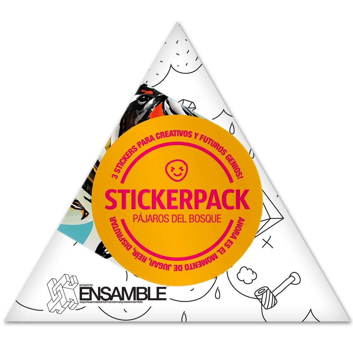 PROYECTO ENSAMBLE - Sticker Pack Proyecto Ensamble Pájaros del Bosque