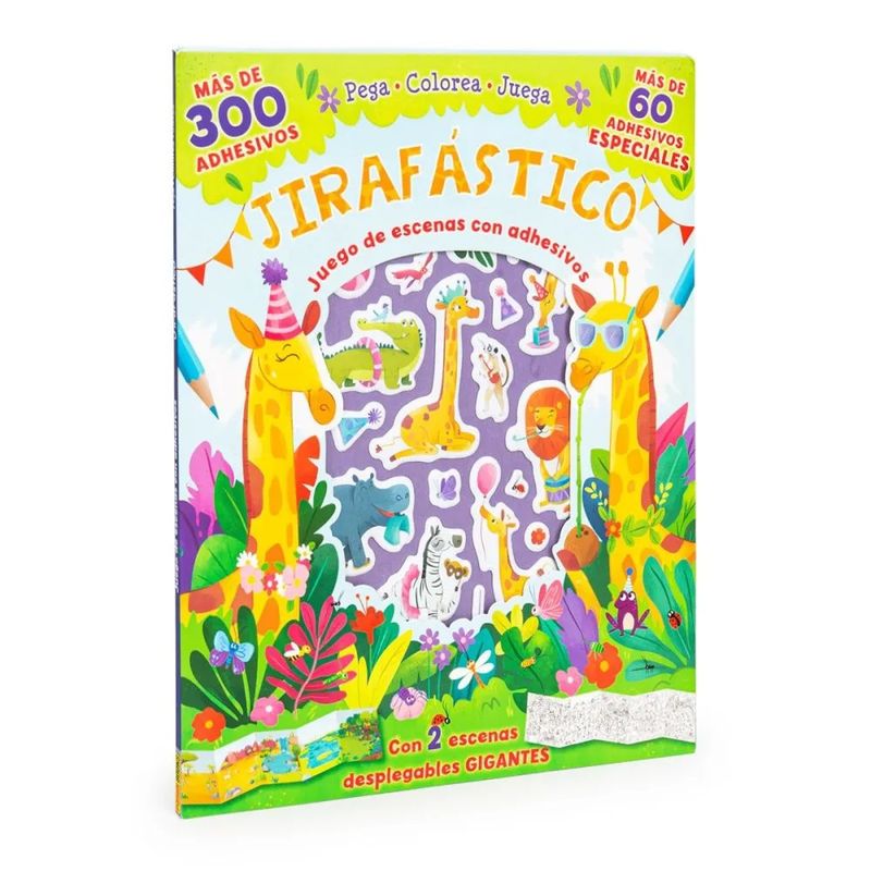 PANINI - PEGA COLOREA Y JUEGA JIRAFASTICO