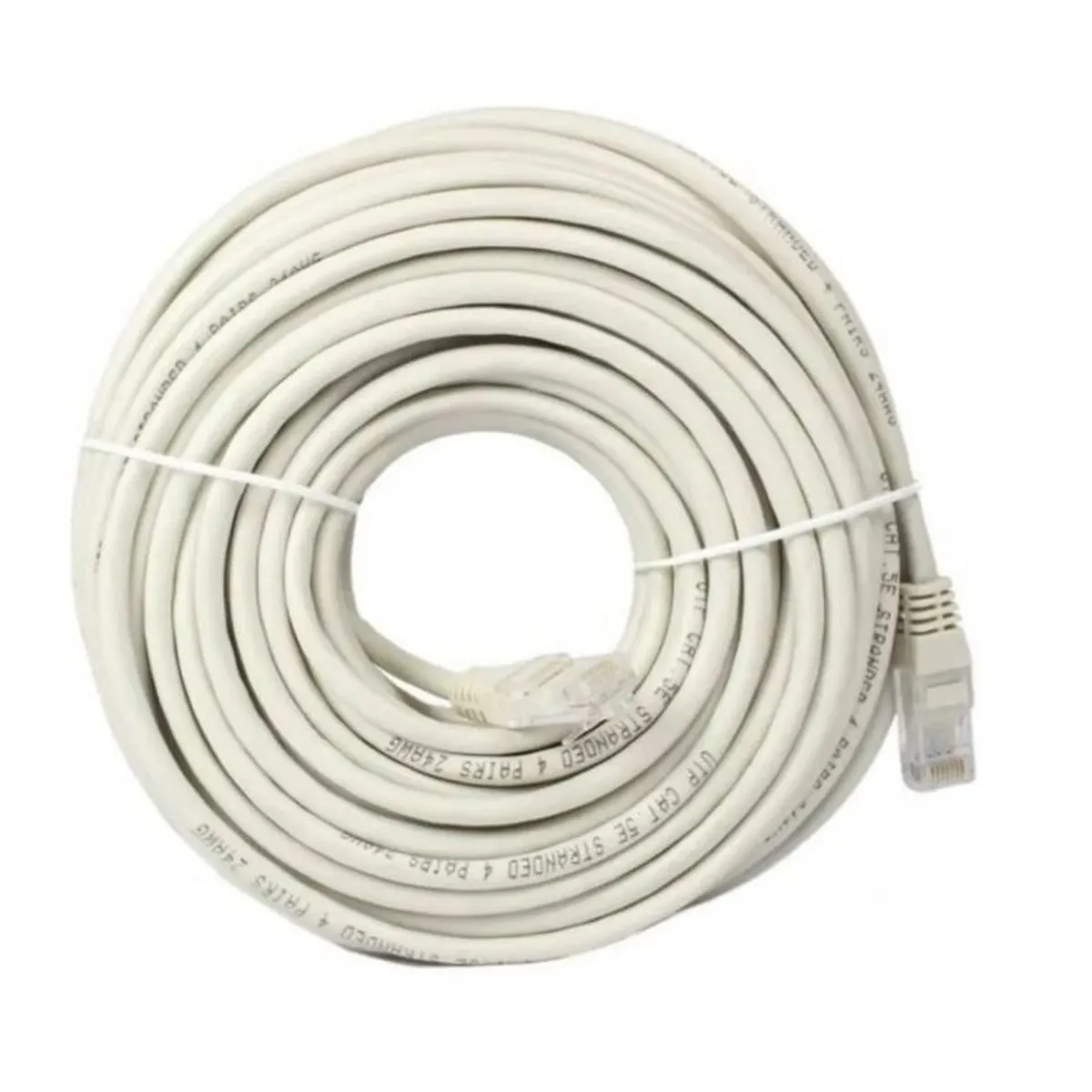 GENERICO - Cable de red 20 metros categoria 5 Rj45 Lan Gris