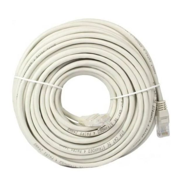 GENERICO - Cable de red 40 metros categoria 5 Rj45 Lan Gris