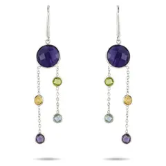 ALYN B JOYAS - Aros Plata Amatista Peridoto Citrino Topacio