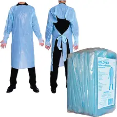 GENERICO - Pechera plástica con gancho pulgar azul bolsa 10 unidades
