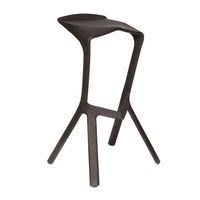 Silla taburete bar apilable negro 51x42x81cm