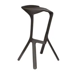 GENERICO - Silla taburete bar apilable negro 51x42x81cm