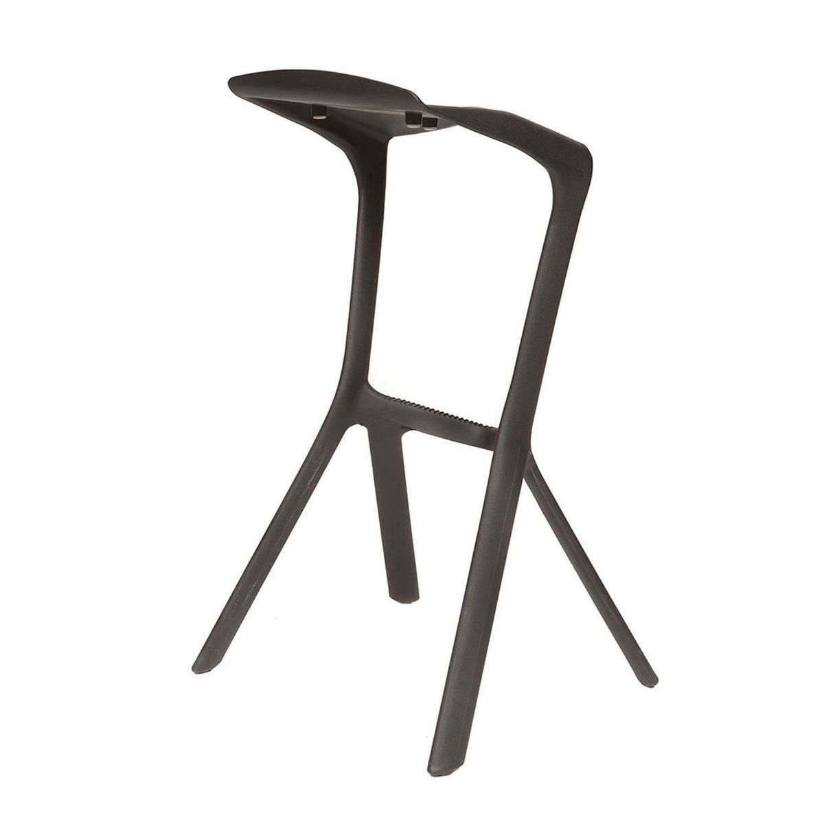 SOHOGAR - Silla taburete bar apilable negro 51x42x81cm