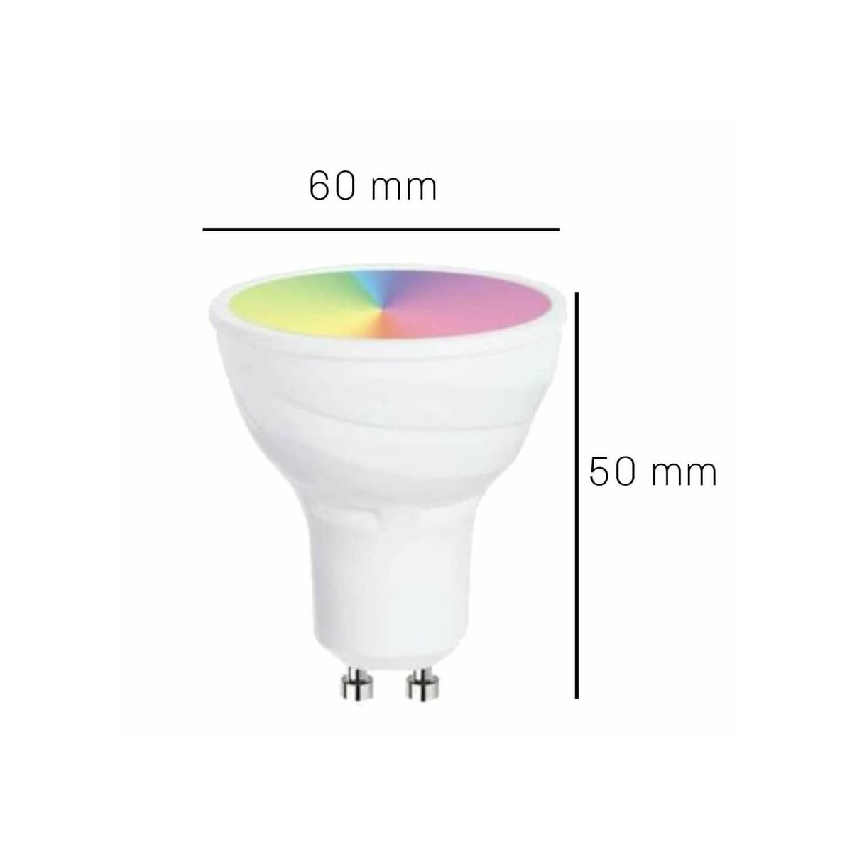 MEGABRIGHT - Ampolleta smart gu10 5w rgb wifi dimeable
