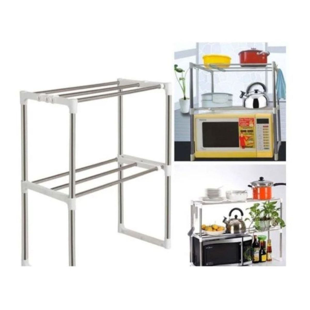 GENERICO - Estante organizador metal para microondas