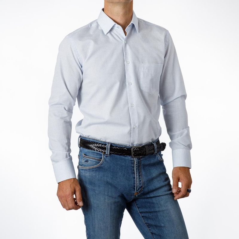 VANDINE - Camisa Etiqueta Negra Texturada VANDINE