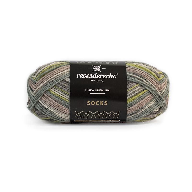 REVESDERECHO - Socks Lana para Calcetines 50 grs Verde 108