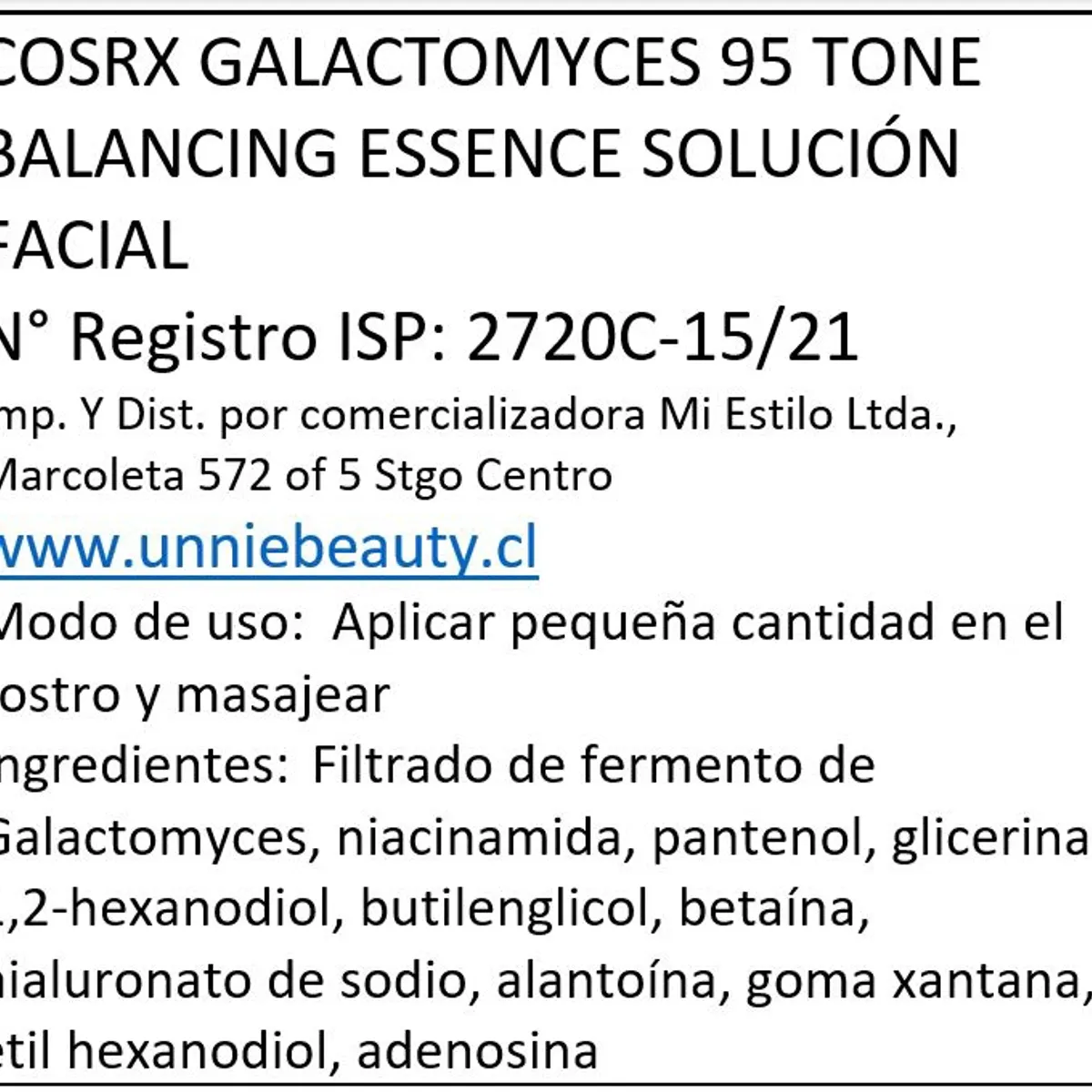 COSRX - Esencia anti edad y aclarante Galactomyces COSRX - Cosmética Coreana