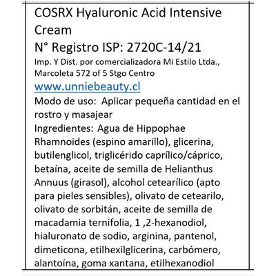 Imagen 2 del producto Crema Hidratante Antiedad Ácido Hialurónico - Cosmética Coreana,
