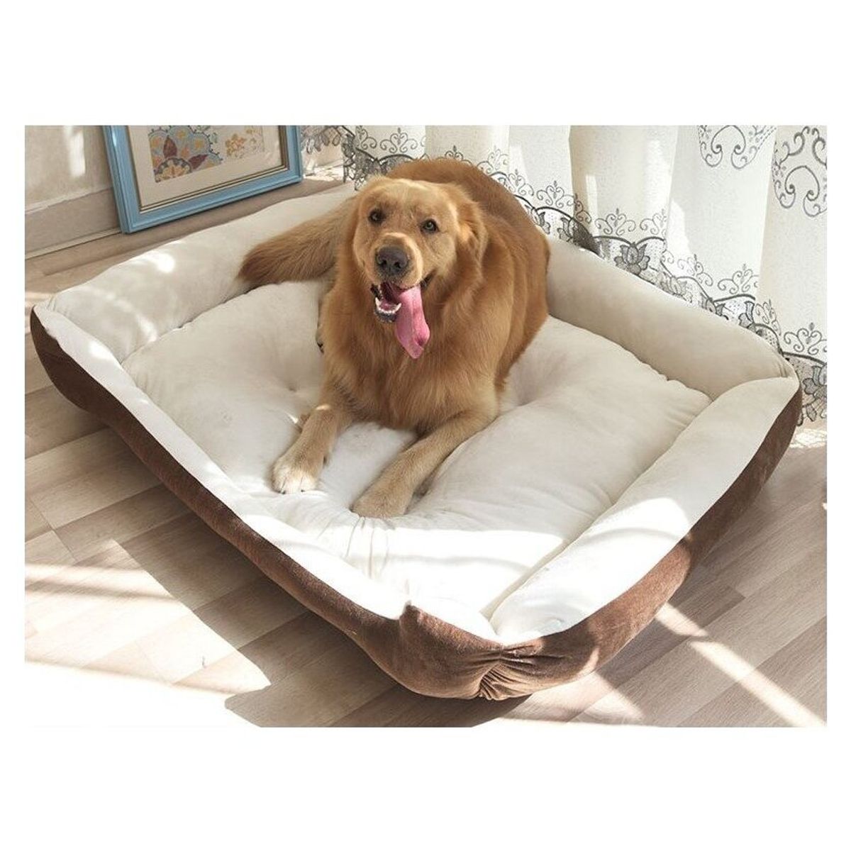 MUNDO ONLINE - Cama Mascota Extra Grande 90 cm Cafe