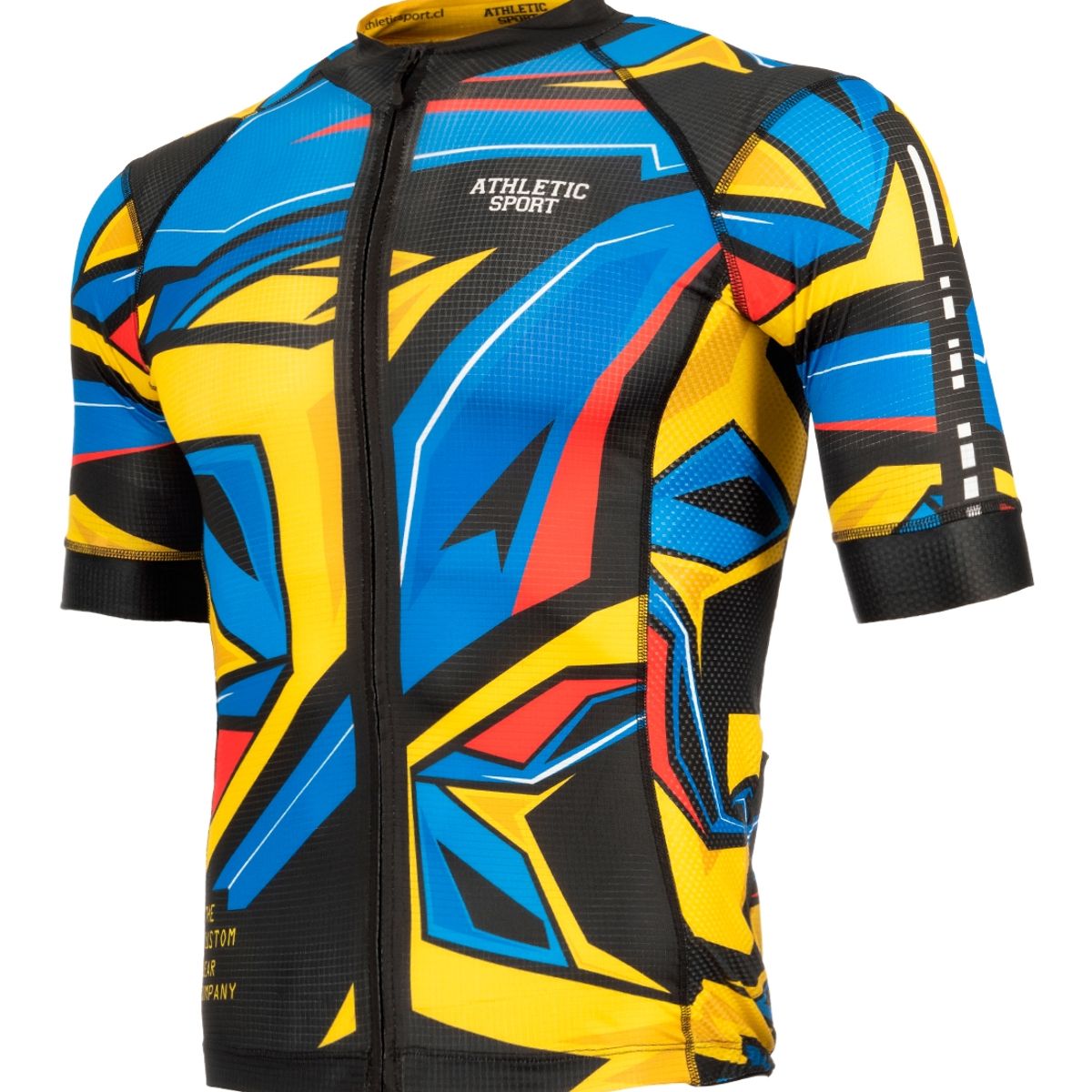 ATHLETIC SPORT - Tricota amarillo azul y negro