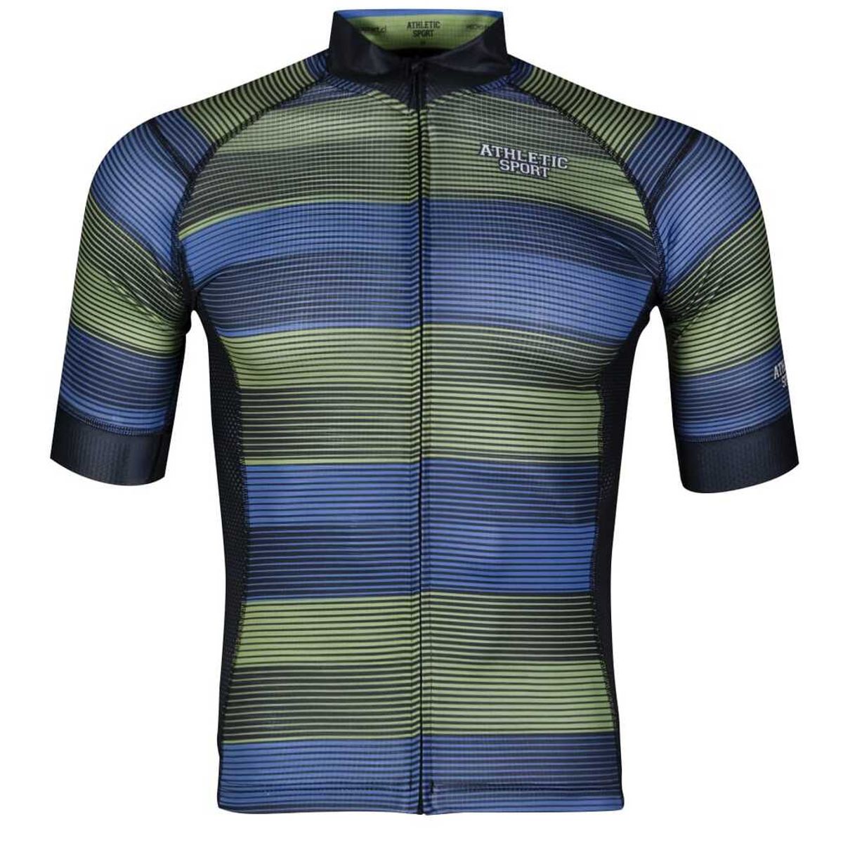 ATHLETIC SPORT - Tricota rayas verde azul