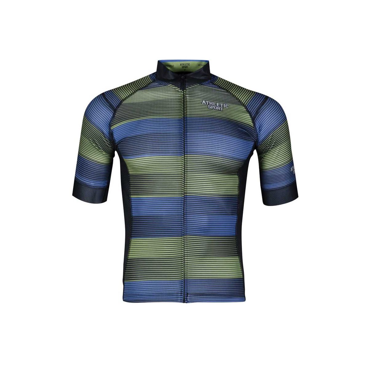 ATHLETIC SPORT - Tricota rayas verde azul