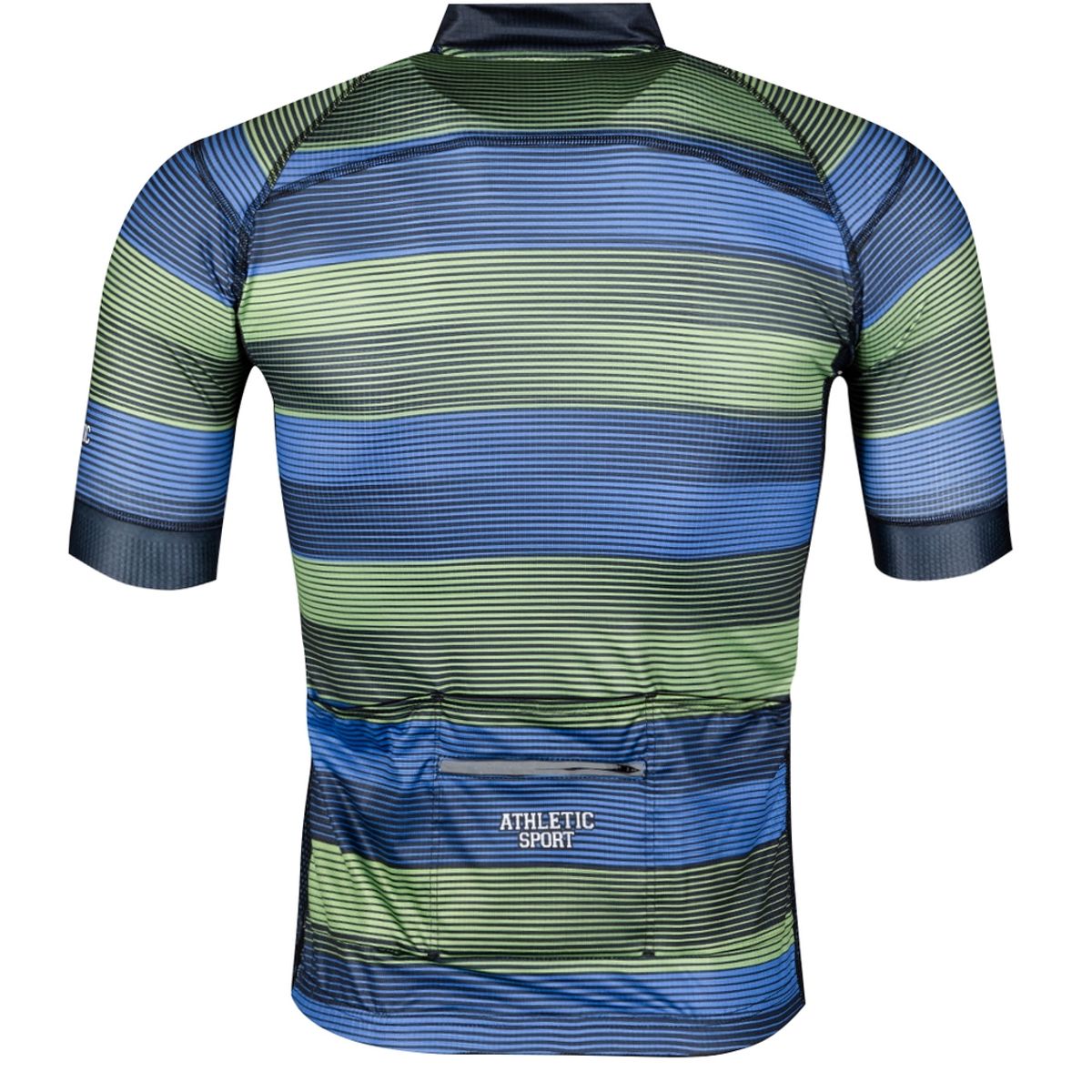 ATHLETIC SPORT - Tricota rayas verde azul