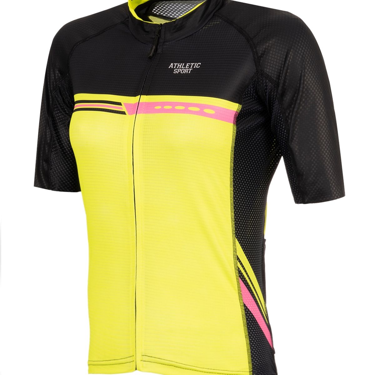 ATHLETIC SPORT - Tricota negro amarillo