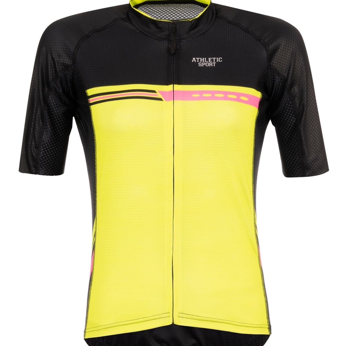 ATHLETIC SPORT - Tricota negro amarillo