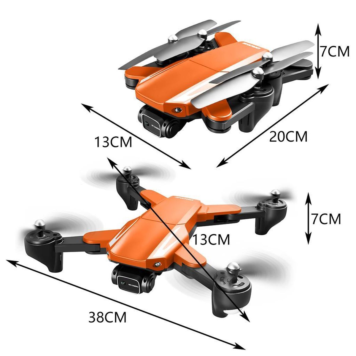 ACTUAL - Dron 4k Doble Cámara Wifi Bolso Cámara Motorizada Plegable Carga Usb