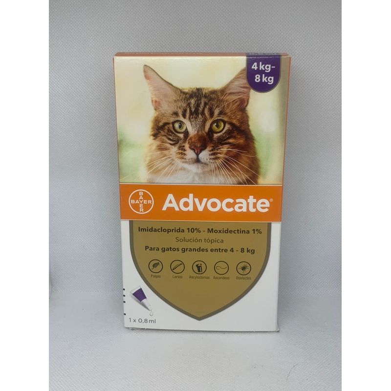 BAYER - Advocate Pipeta Gato 4-8 Kg 1x08 Ml