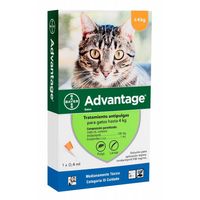 Advantage Pipeta gato hasta 4 Kg 1 Unid. 0,4 ML.