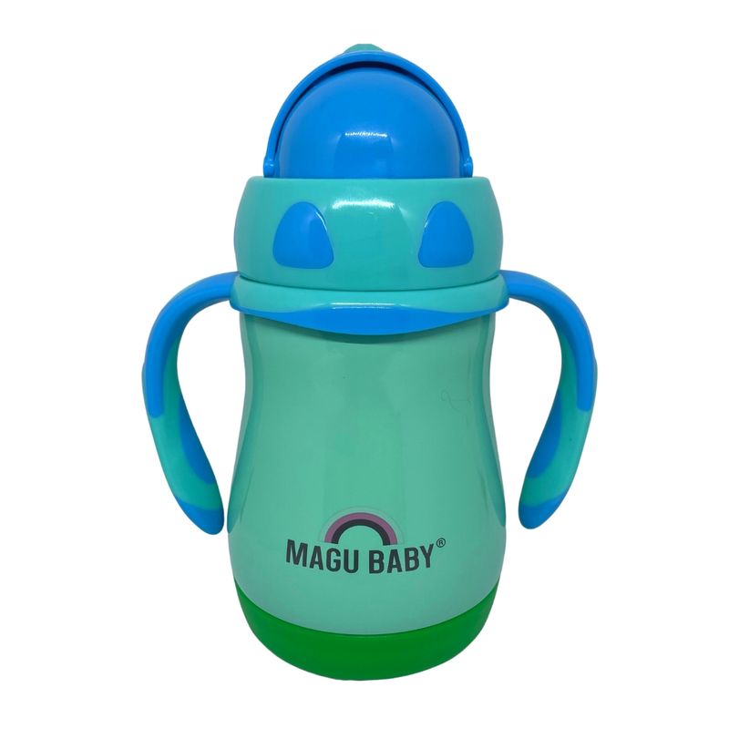 MAGU BABY - Vaso Bombilla Inoxbaby Celeste-Verde