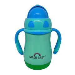 MAGU BABY - Vaso Bombilla Inoxbaby Celeste-Verde