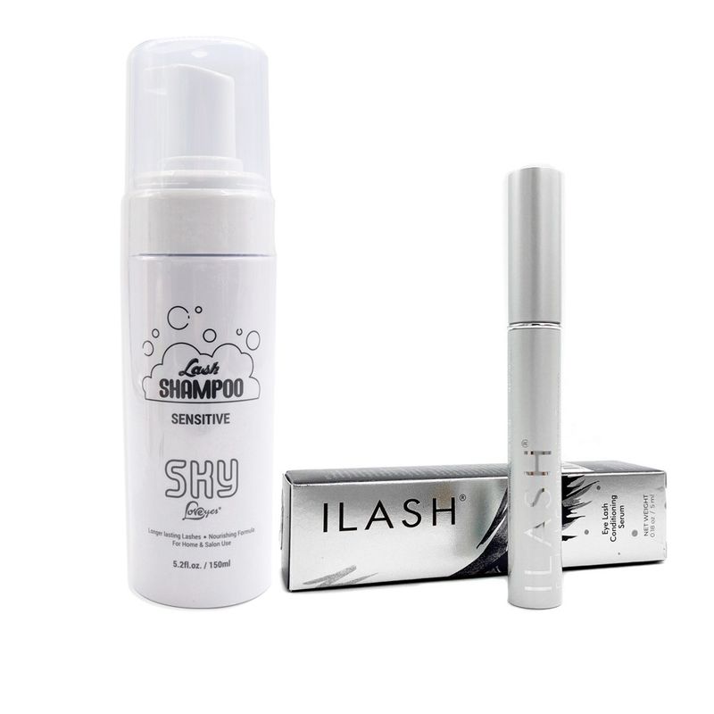 LOVEYES - Kit shampoo de pestañas + engrosador Ilash americano