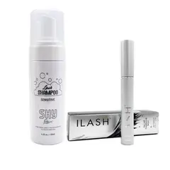 LOVEYES - Kit shampoo de pestañas + engrosador Ilash americano