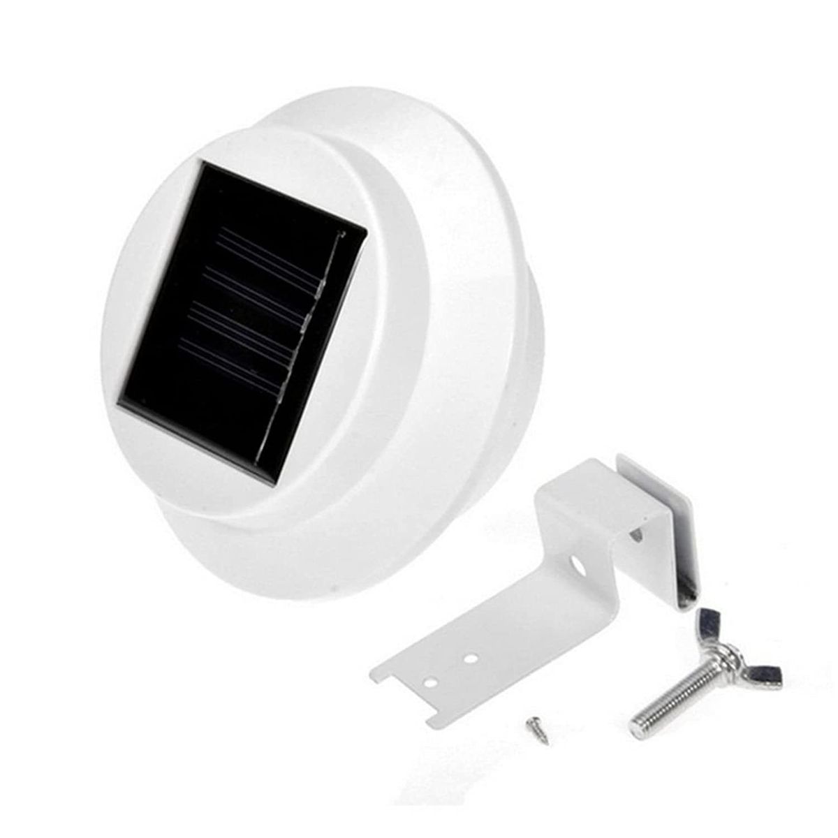 SOHOGAR - Foco led redondo con panel solar 1.2v  blanco