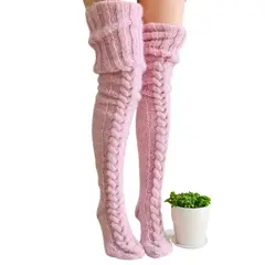 WILD TRAVEL - Calcetas Invierno tejidas cómodas elegantes y encima de la rodilla