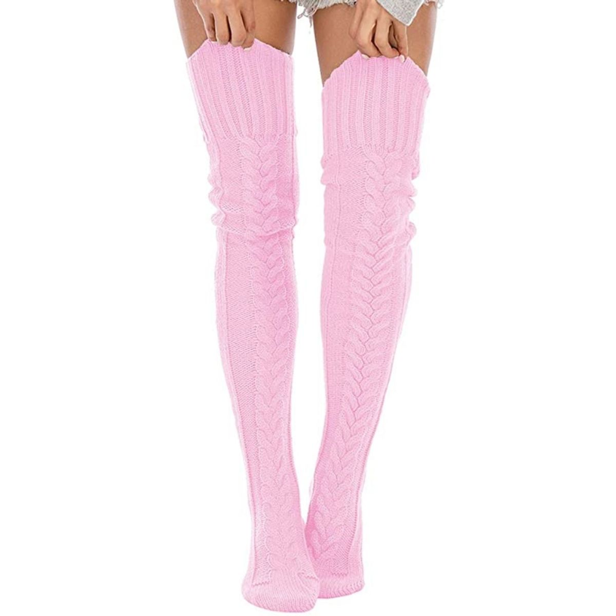 WILD TRAVEL - Calcetas Invierno tejidas cómodas elegantes y encima de la rodilla