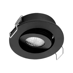LED STUDIO - DOWNLIGHT REDONDO 3W LUZ CÁLIDA NEGRO