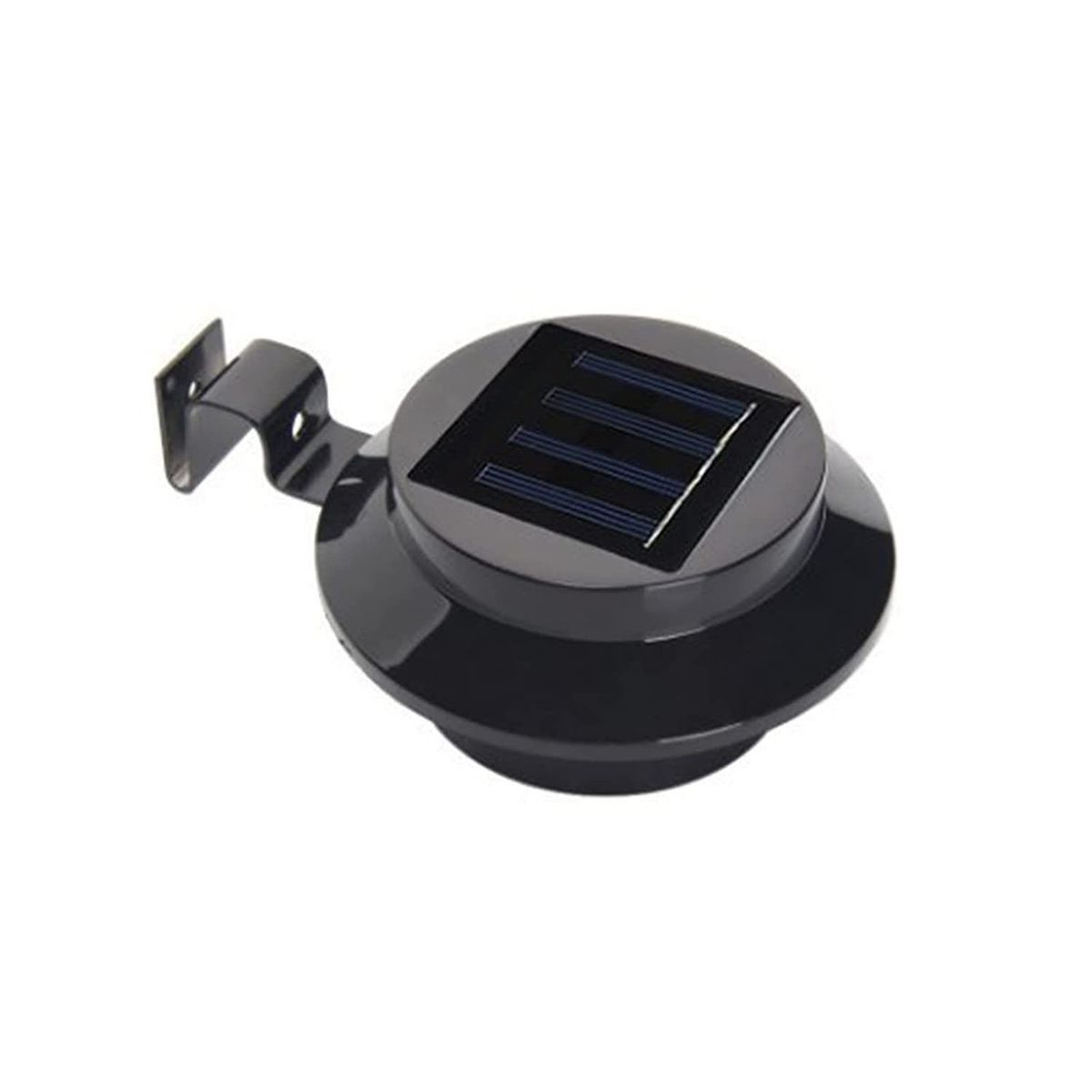 SOHOGAR - Foco led redondo con panel solar 1.2v negro