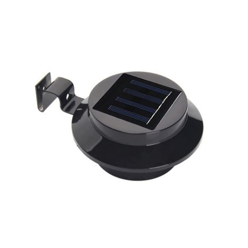 GENERICO - Foco led redondo con panel solar 1.2v negro