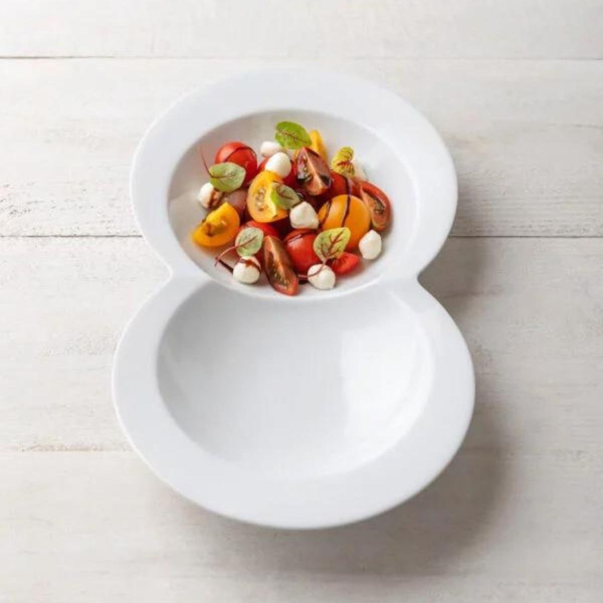 SOHOGAR - Bandeja de cerámica doble para servir