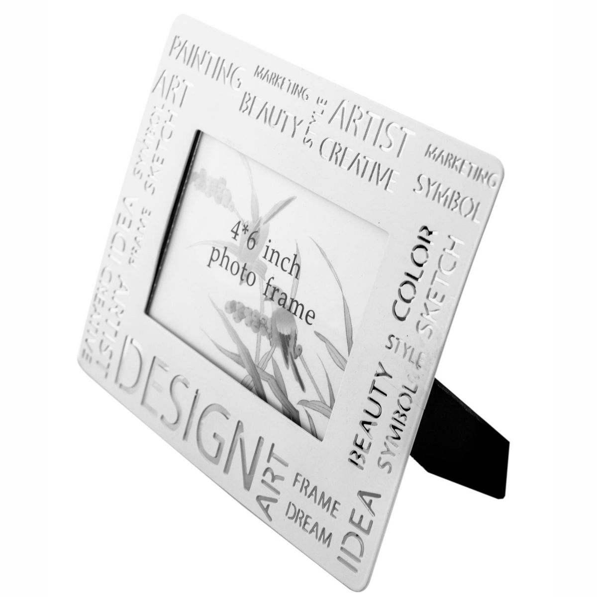 HOME ESSENTIALS - Marco de fotos metal diseño moderno blanco